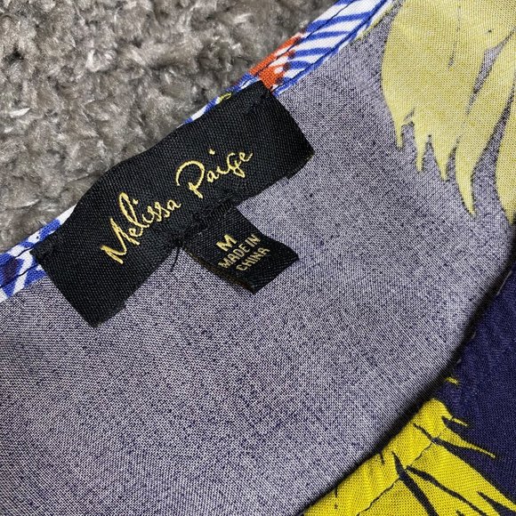 Melissa Paige Women Medium Floral Top Cold Shoulder Ties Waist and Sleeve - Picture 8 of 13